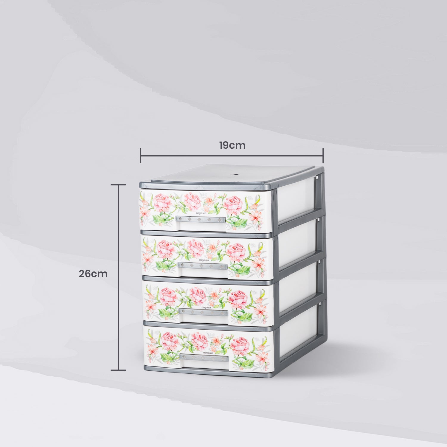 Tuckins Deluxe For Storage Grey / 4 Drawers