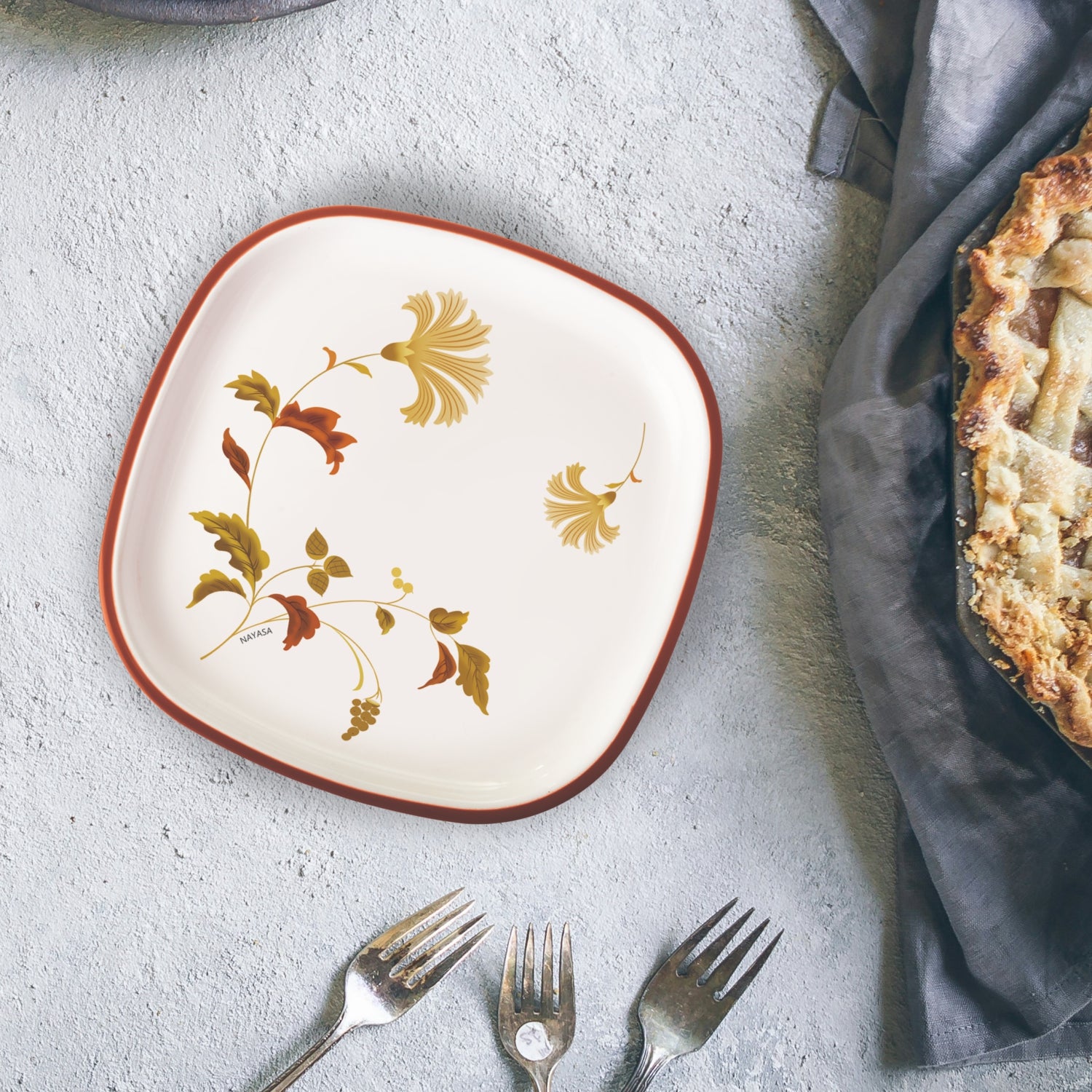 Mircofresh Quarter Plate, Set of 6 Square