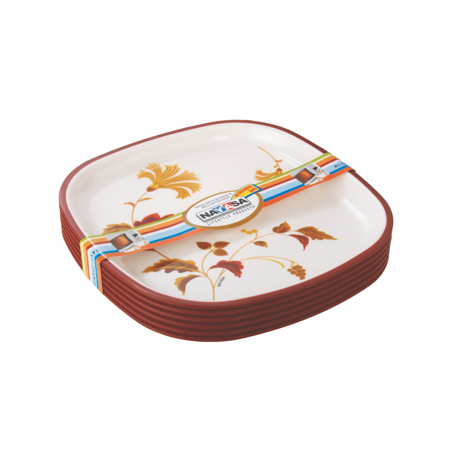 Mircofresh Quarter Plate, Set of 6 Square