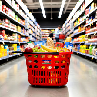 Shopping Trolly Basket Red