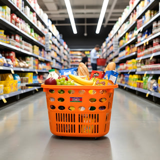 Shopping Trolly Basket Red