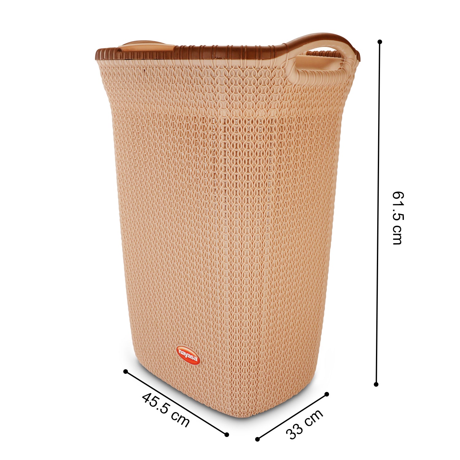 Rope Laundry Basket Light Brown / Big