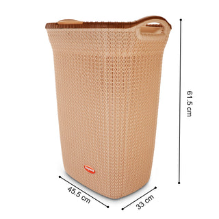 Rope Laundry Basket Light Brown / Big