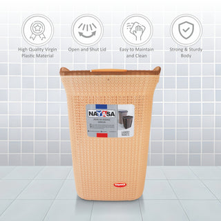 Rope Laundry Basket Light Brown / Big