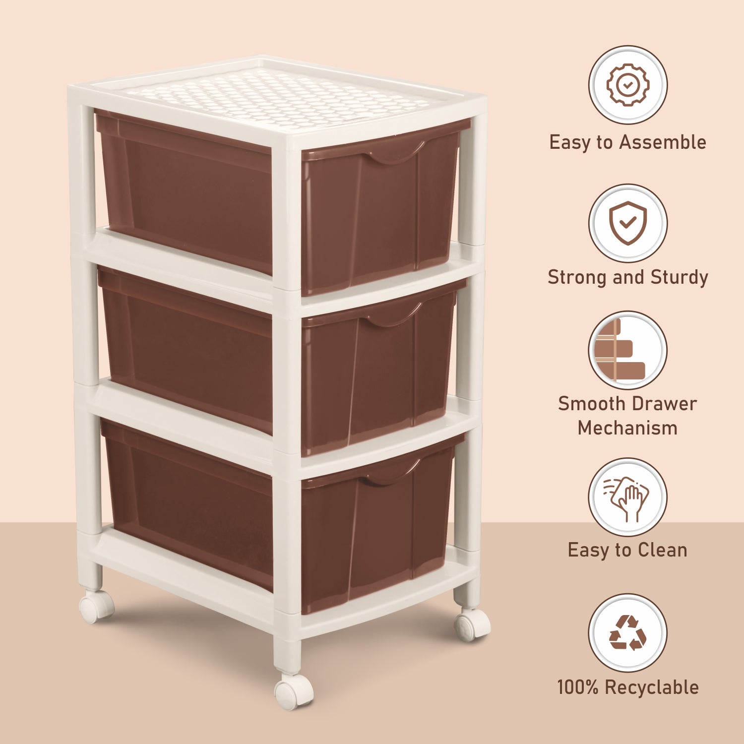 Carnival Tuckins Brown / 3 Drawers