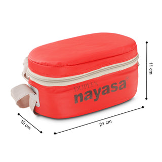 Duplex Deluxe Lunch Box with 2 Plastic Containers & Soft Insulated Bag