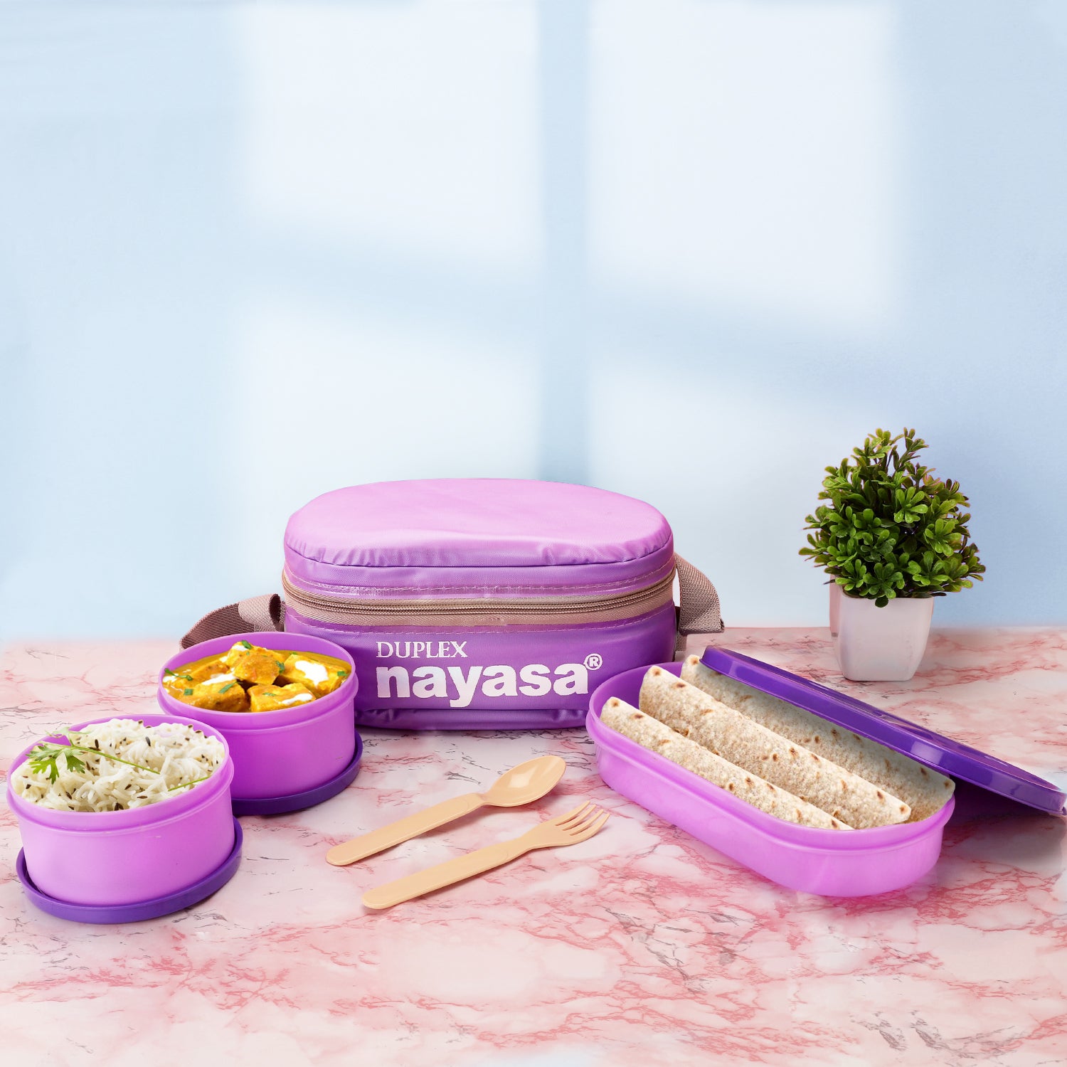 Duplex Dlx Softline Lunch Box Purple