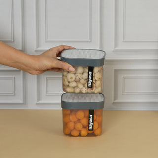 Fusion Food Storage Container Grey / 750 ml / Set of 6