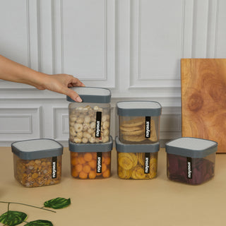 Fusion Food Storage Container Grey / 750 ml / Set of 6