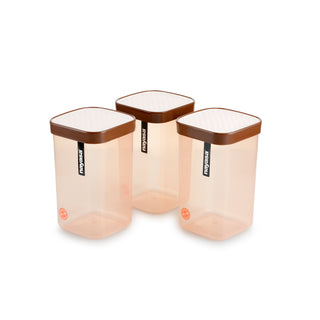 Fusion Food Storage Container Brown / 1500 ml / Set of 3
