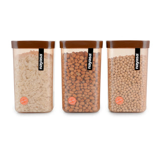 Fusion Food Storage Container Brown / 1500 ml / Set of 3