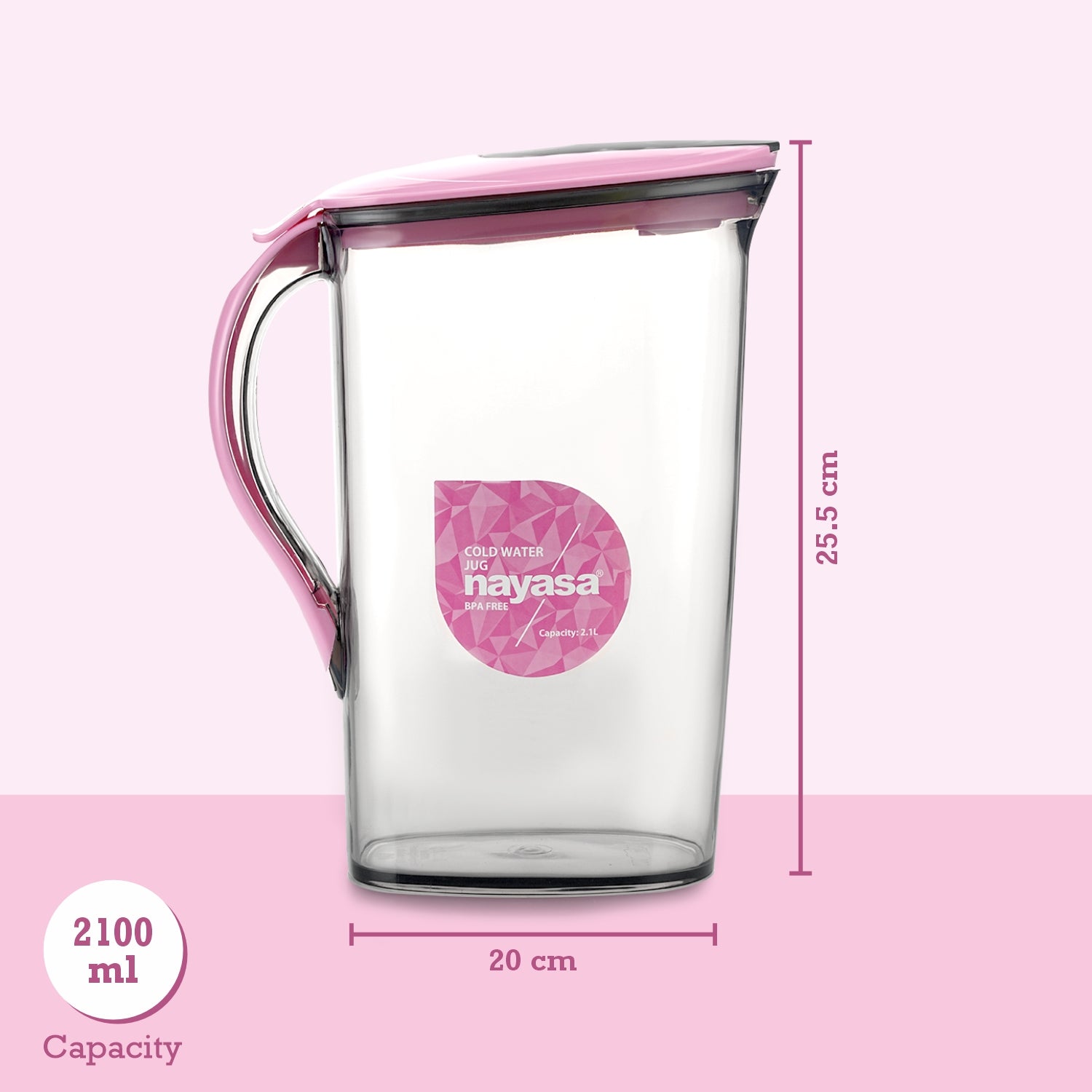 Icon Jug - 2100 ML Pink