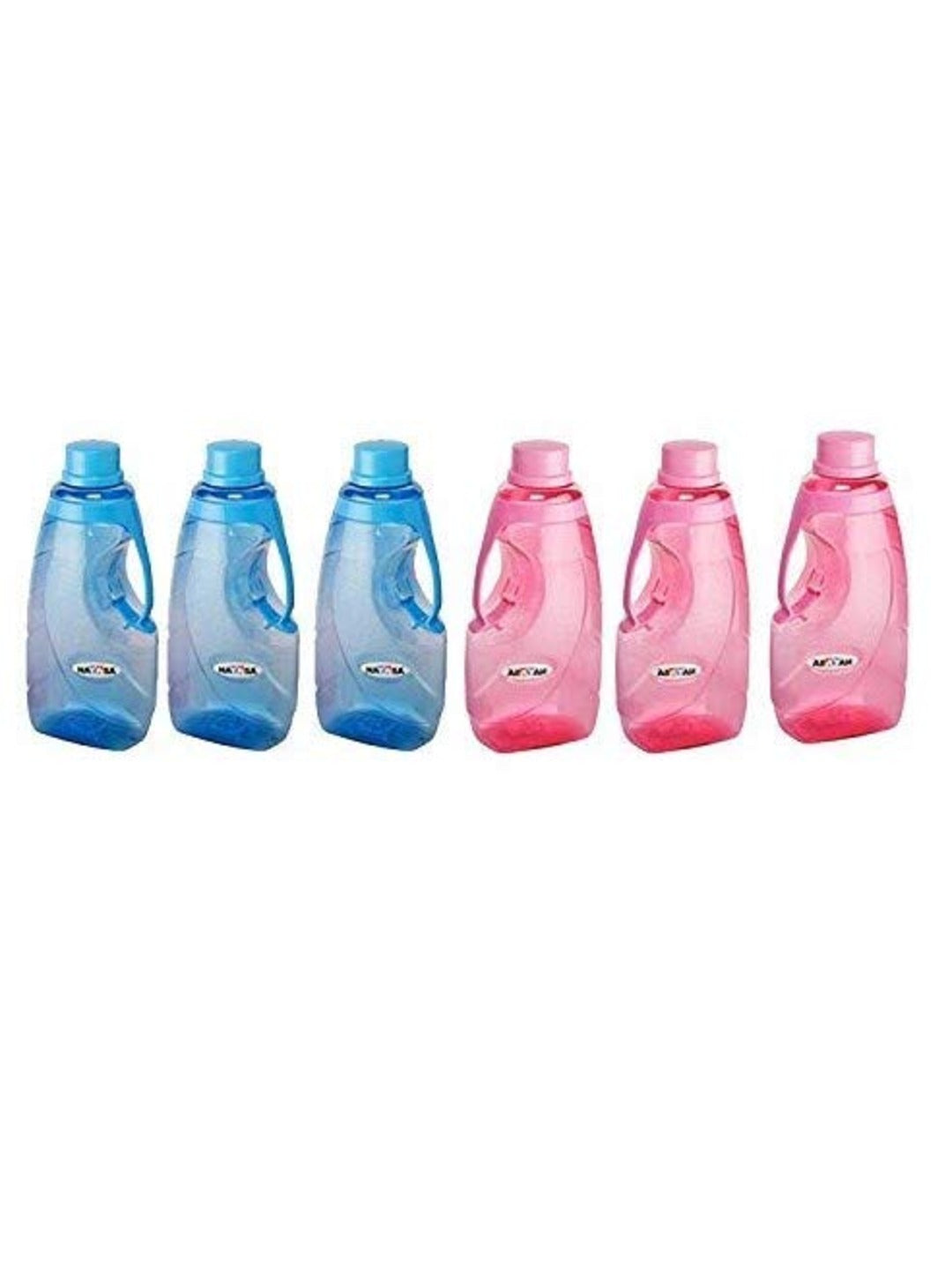 Fontana Water Bottle, 1500 ml Blue & Pink / Set of 6