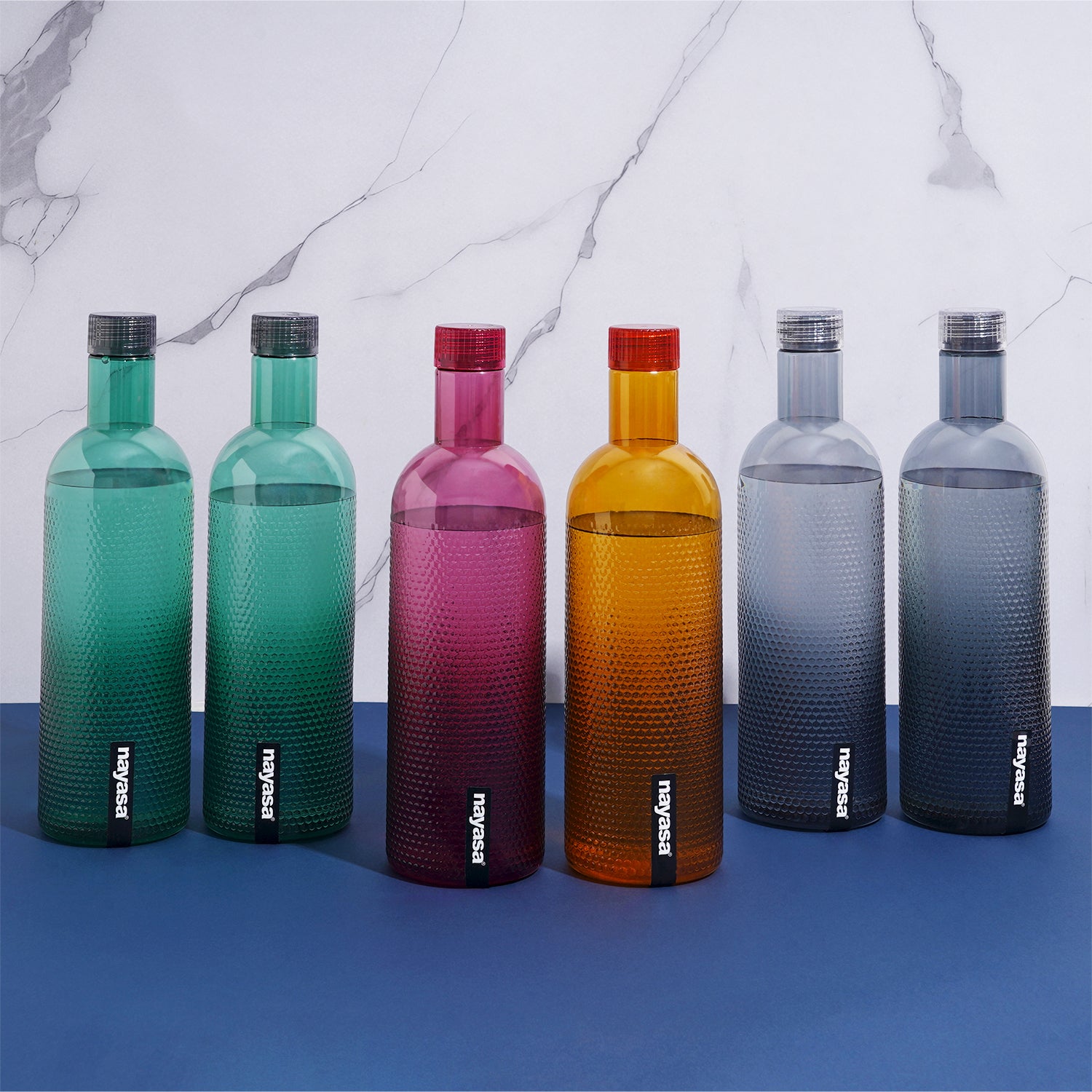 Turtle Plastic Water Bottle Multicolour / Set of 6 / 1000 ml