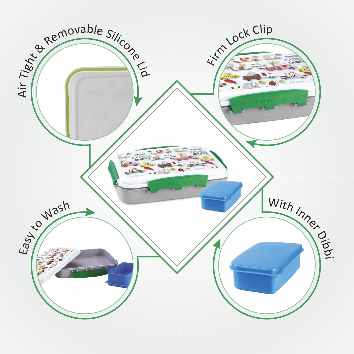 On The Go Dlx Lunchbox White / 900ml