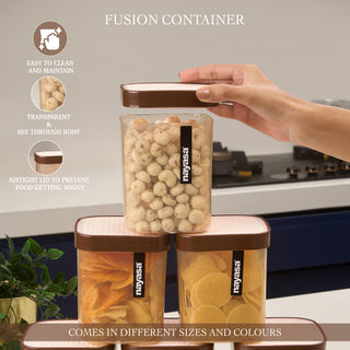 Fusion Food Storage Container Brown / 2100 ml / Set of 6