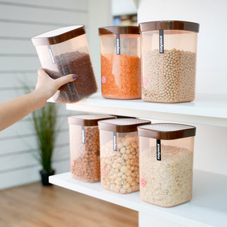 Fusion Food Storage Container Brown / 2100 ml / Set of 6