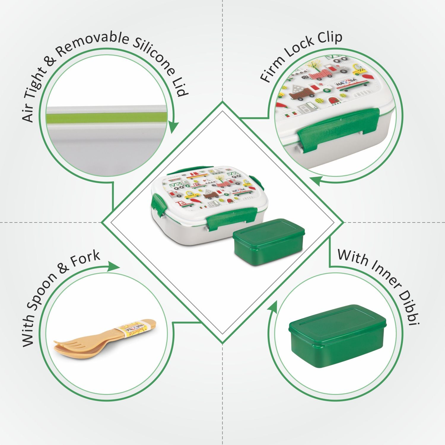 On The Go Dlx Lunchbox White / 650ml