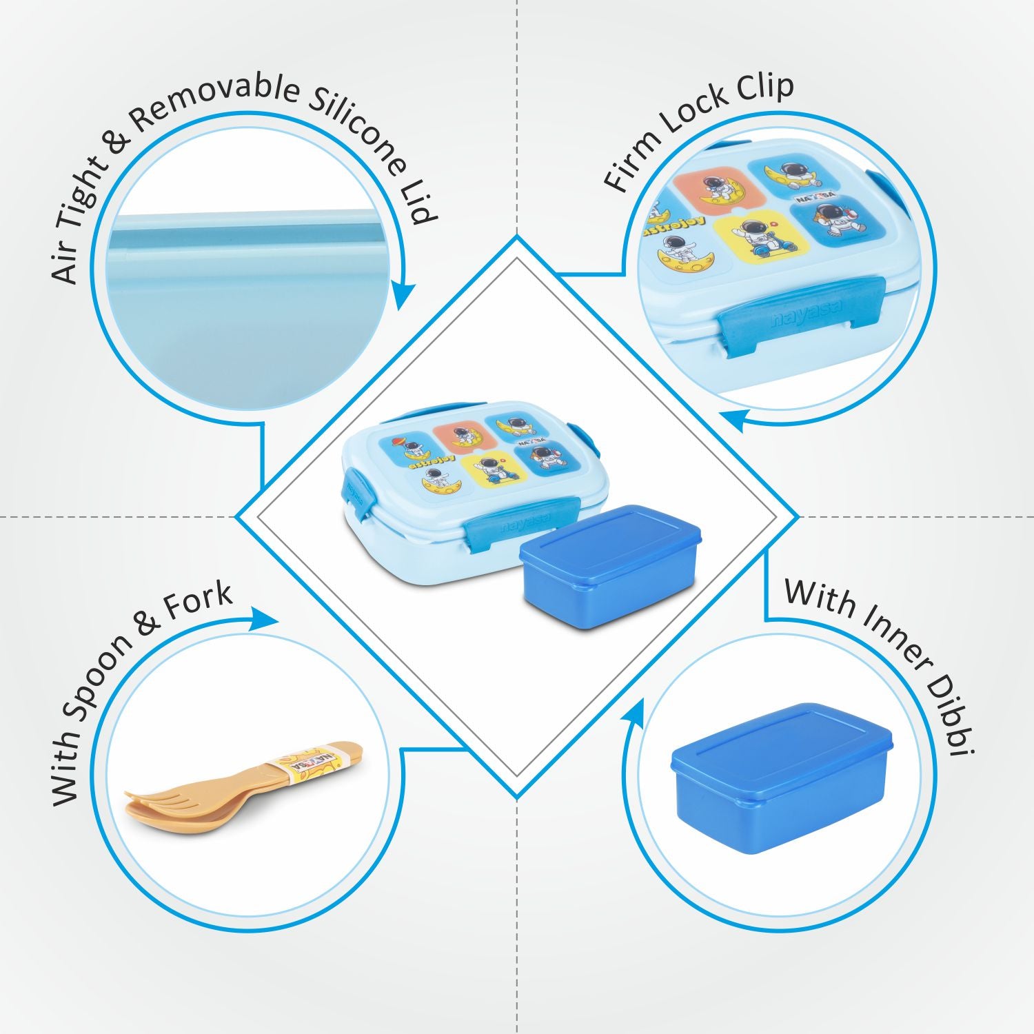 On The Go Dlx Lunchbox Blue / 650ml