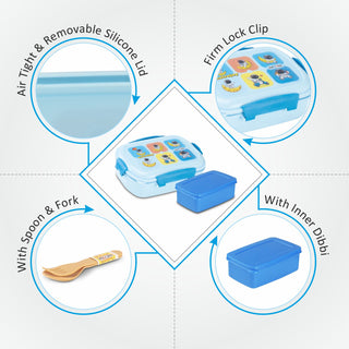 On The Go Dlx Lunchbox Blue / 650ml