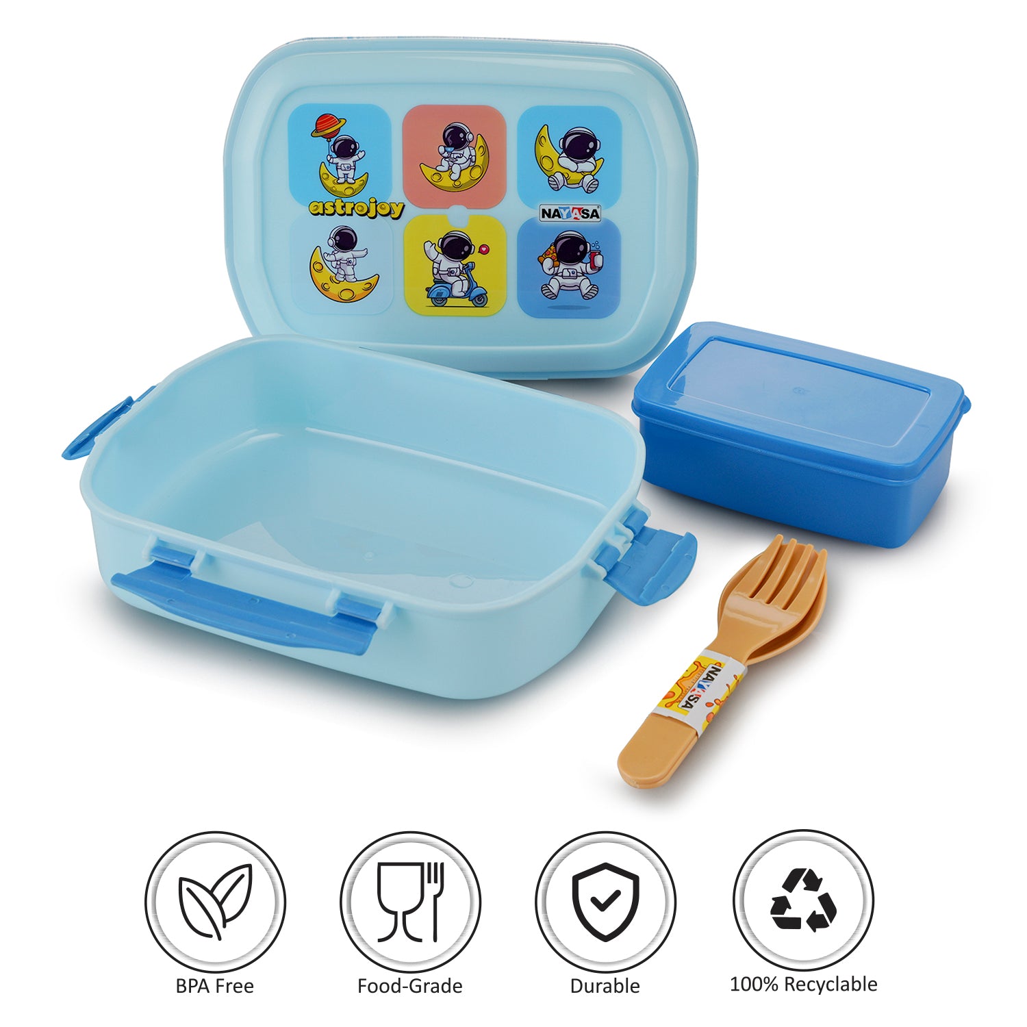 On The Go Dlx Lunchbox Blue / 650ml