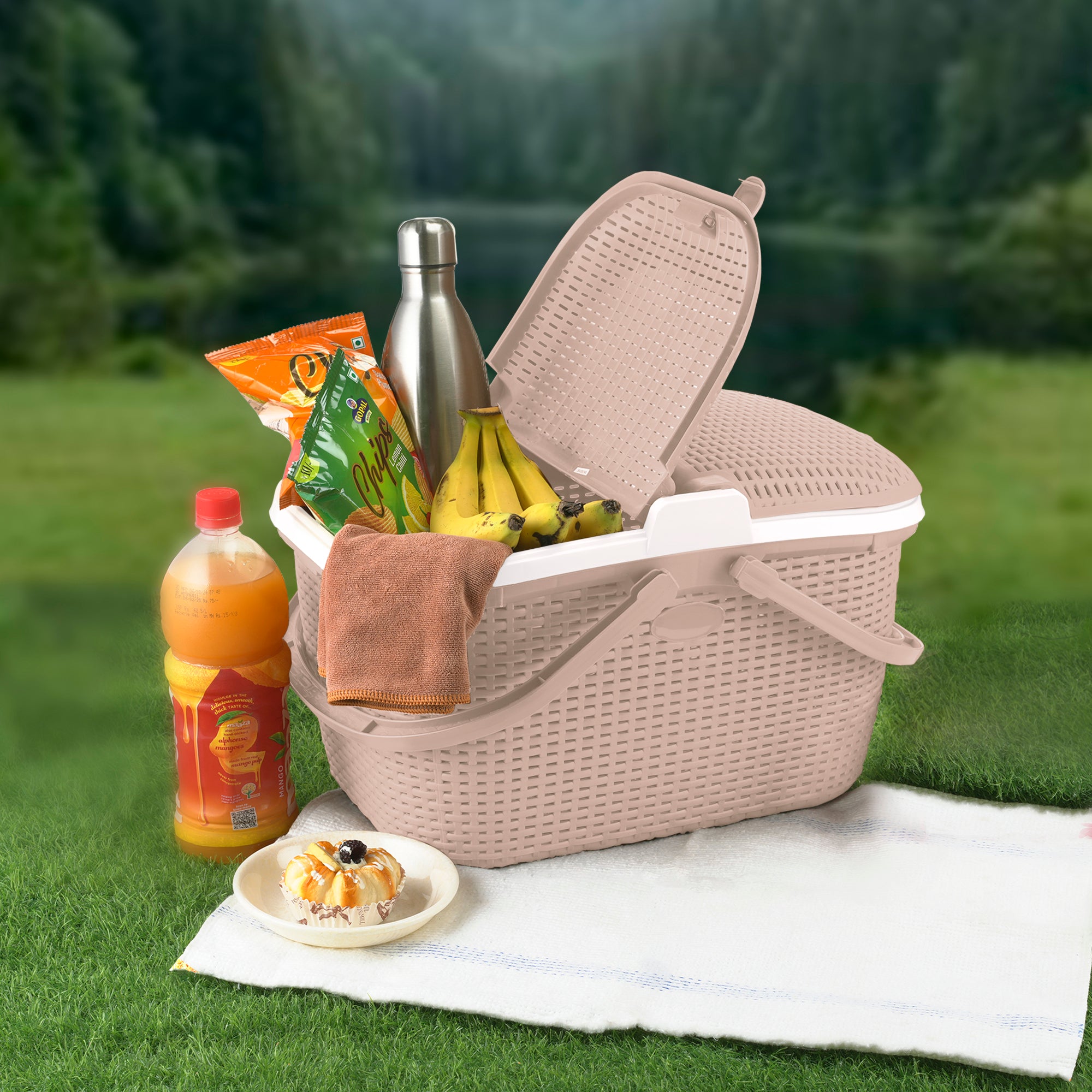 Hamlock Basket Ivory