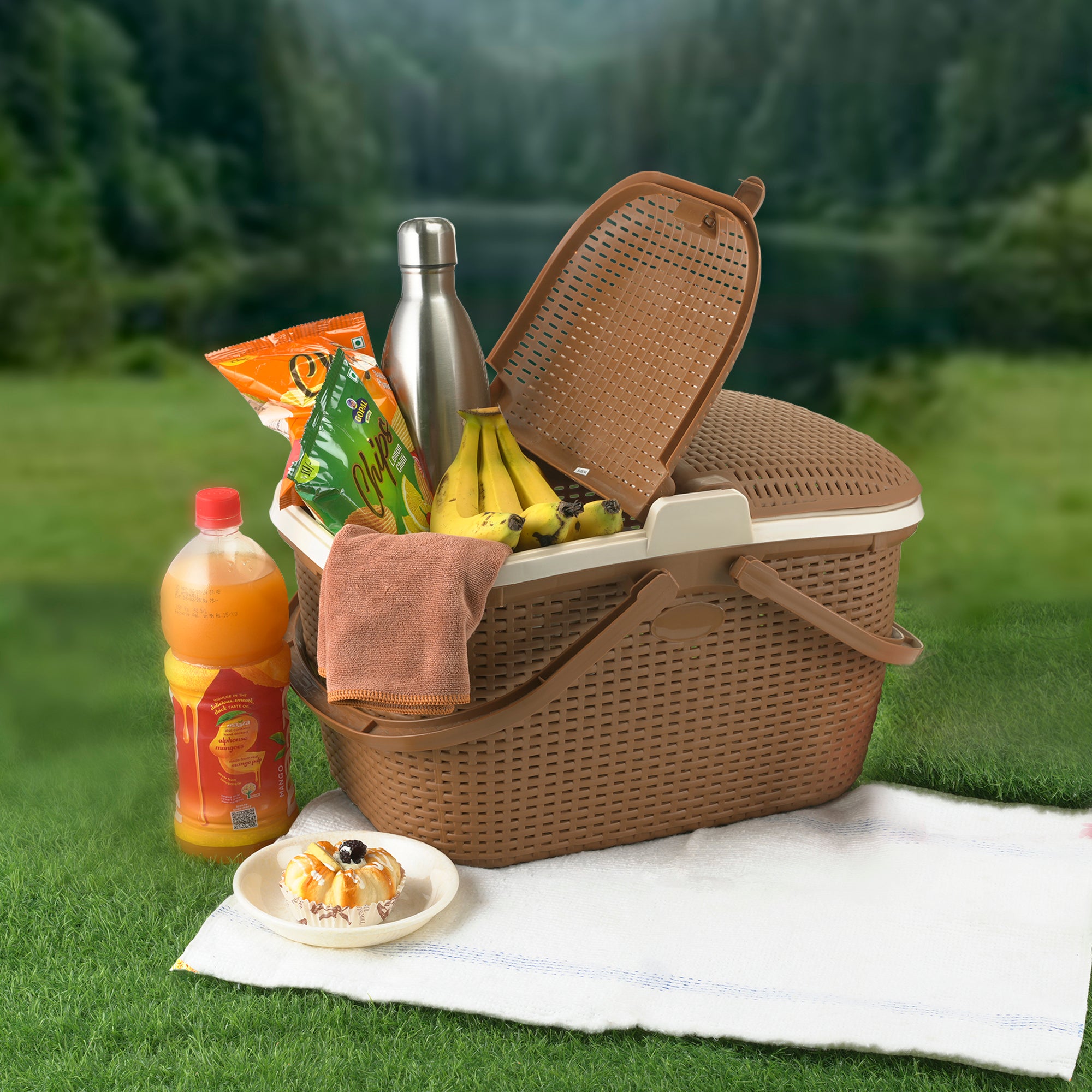 Hamlock Basket Light Brown