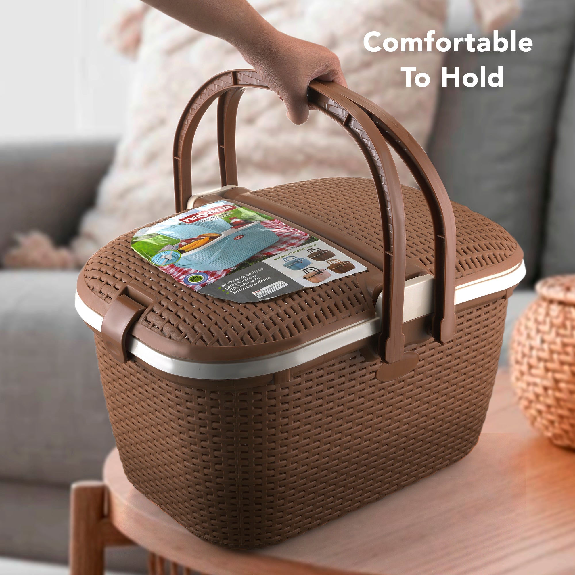 Hamlock Basket Light Brown