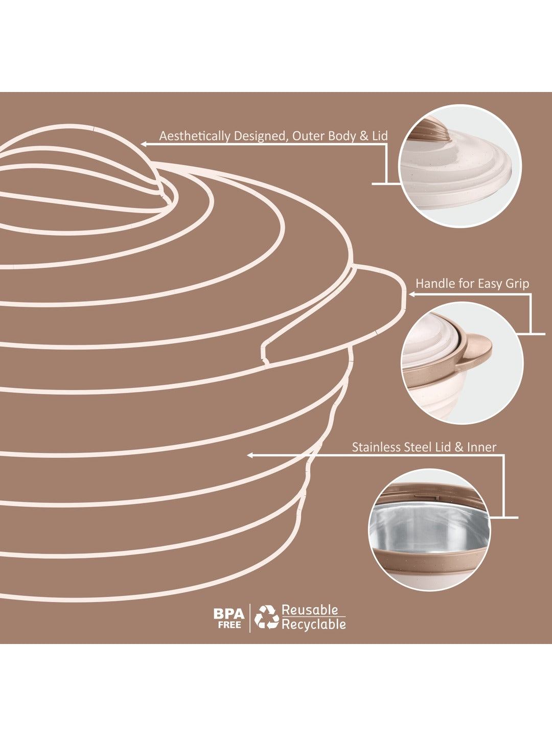 Cornello Casserole 1500 Ml Brown