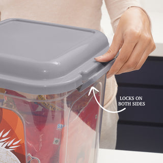 Store In Food Storage Jar Grey / 14 Ltr / Set of 1