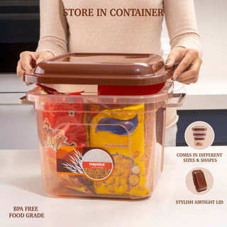 Store In Food Storage Jar Brown / 14 Ltr / Set of 2