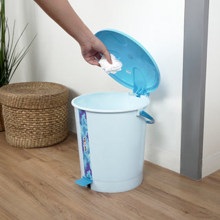 Army Print Pedal Dustbin Blue / 11.5 Ltr
