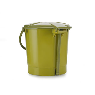 Army Print Pedal Dustbin Green / 11.5 Ltr