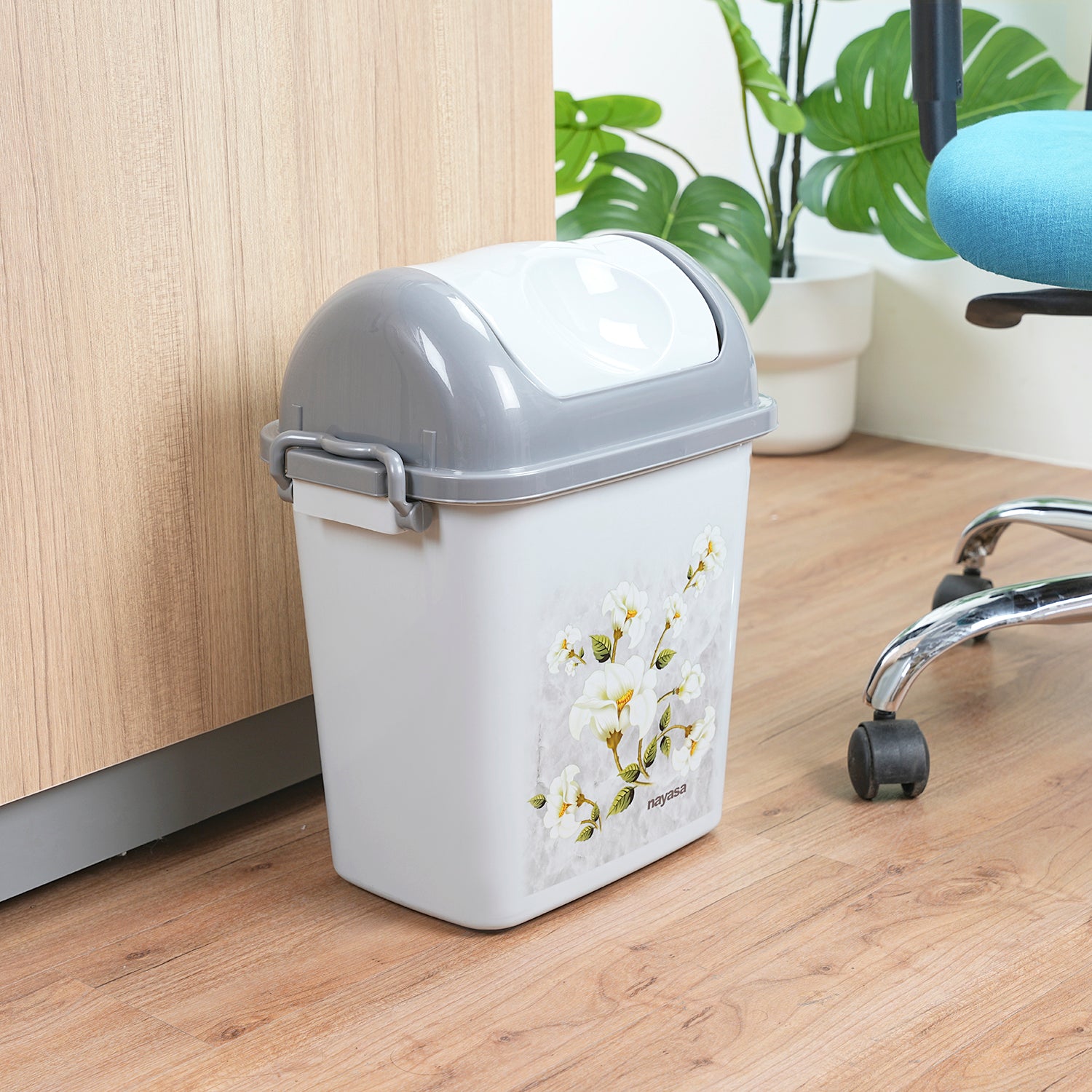 Swing Bin Dustbin Grey / 13.5 Ltrs