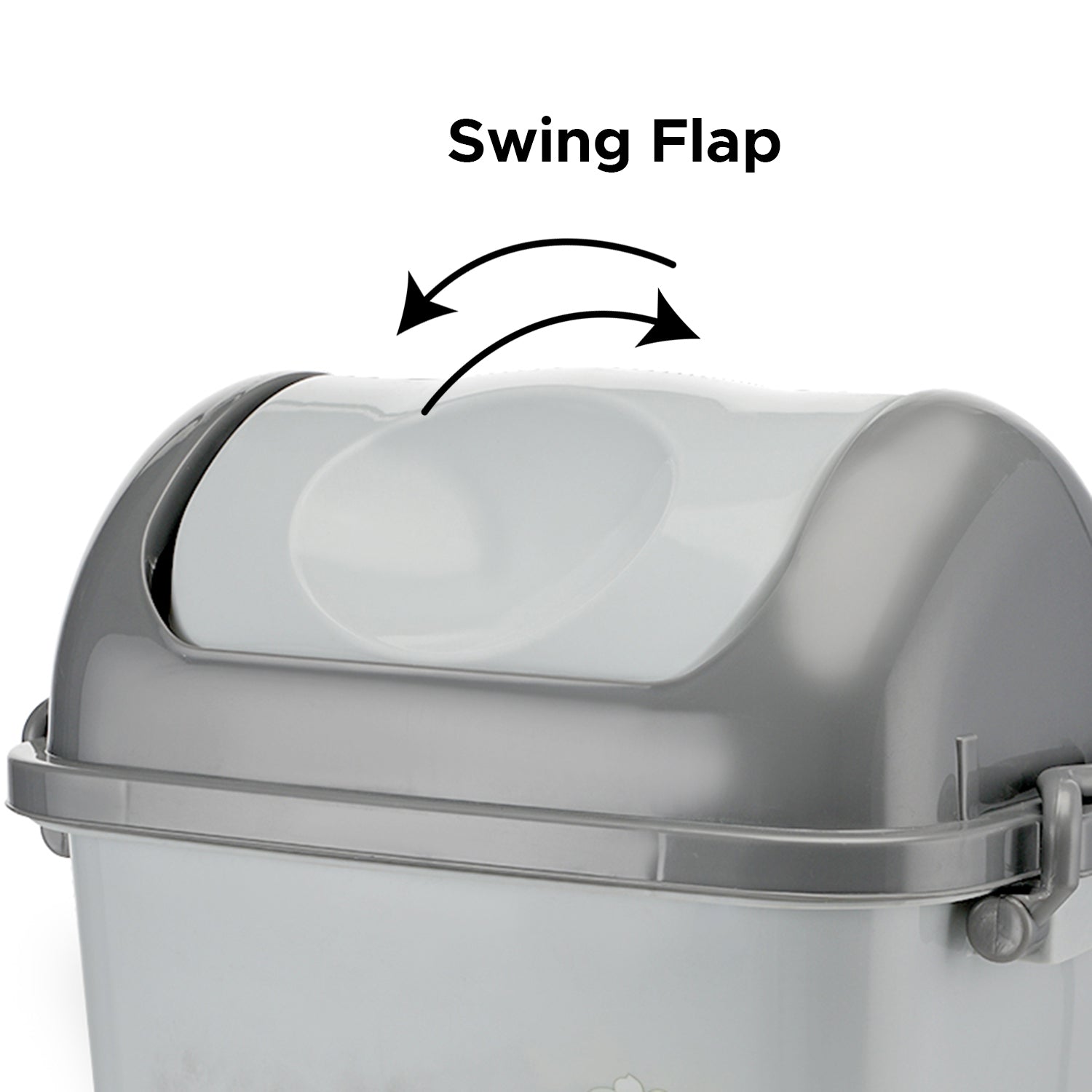 Swing Bin Dustbin Grey / 13.5 Ltrs