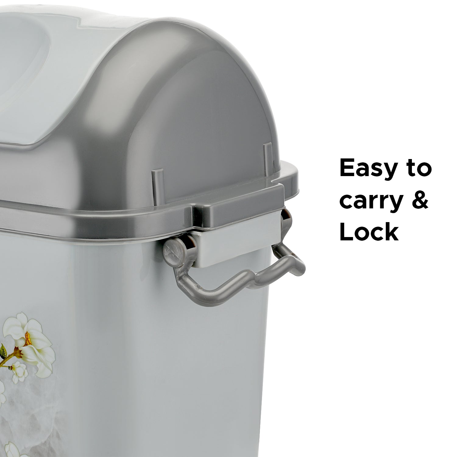 Swing Bin Dustbin Grey / 13.5 Ltrs