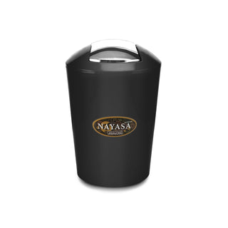 Silver Swing Bin Table Top Dustbin Black