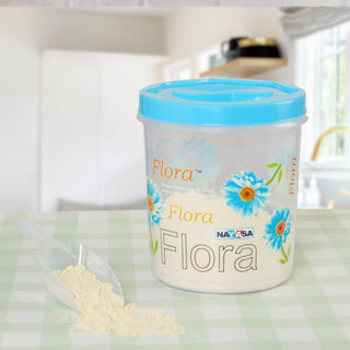 Store In Printed Food Storage Container Blue / Combo ( 4.7 Ltr + 7.2 Ltr + 11.2 Ltr )