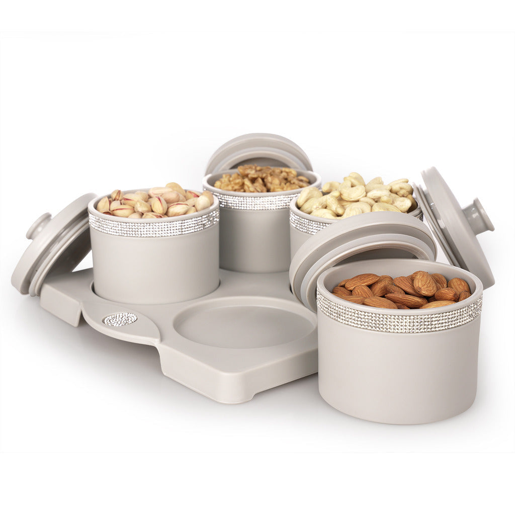 Sapphire Round Dry Fruit Container Set of 4