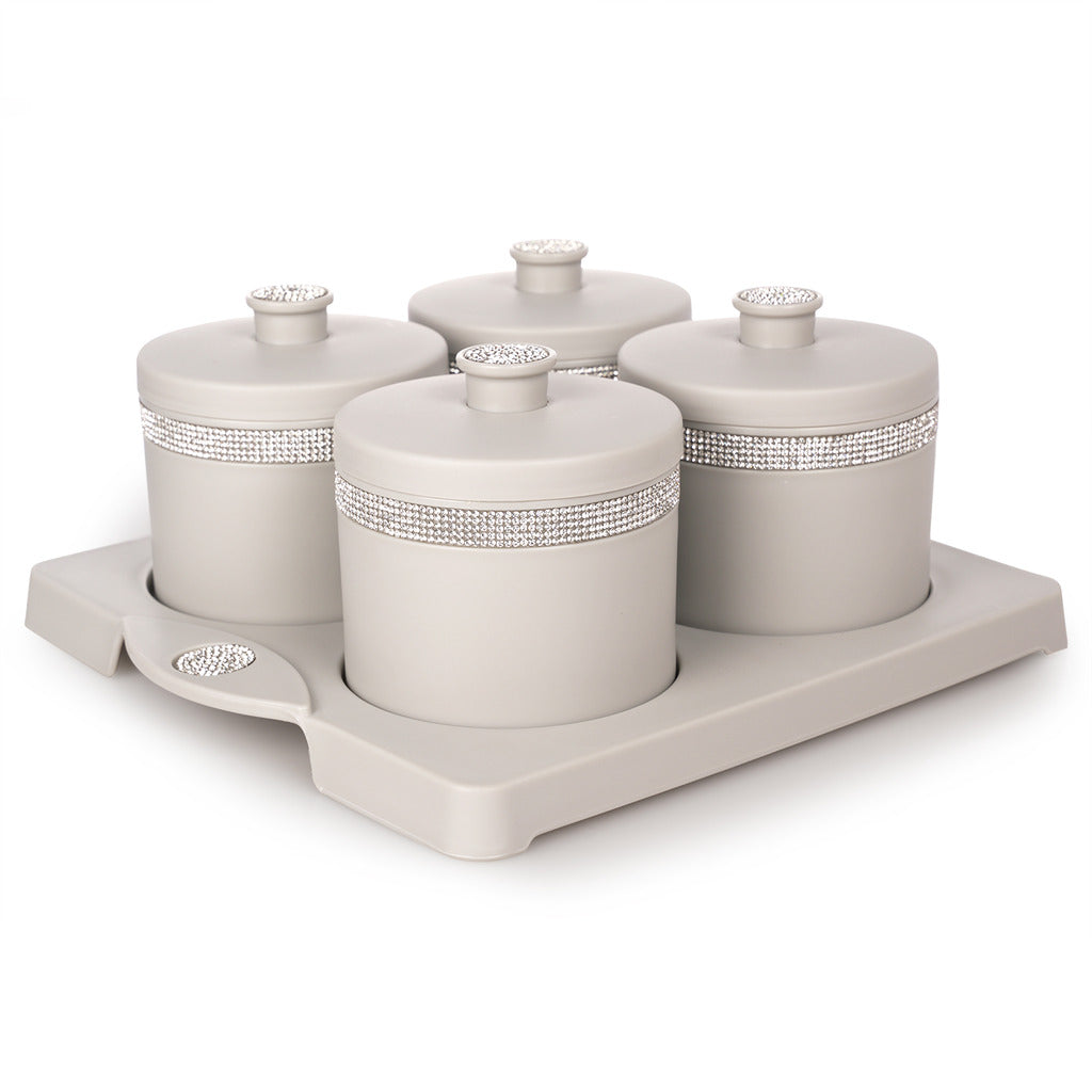 Sapphire Round Dry Fruit Container Set of 4