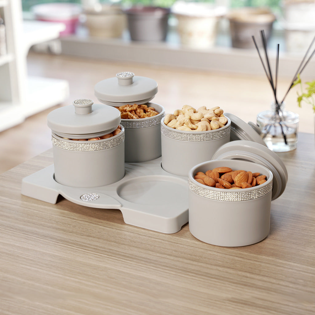 Sapphire Round Dry Fruit Container Set of 4