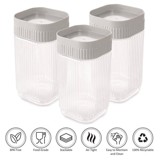 Refresh Food Storage Container Grey / 2100 ml / Set of 3