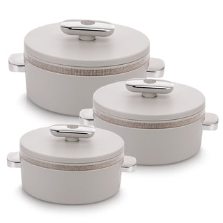 Sapphire Casserole, Big Set ( 1000, 1500, 2000 ml ) Grey