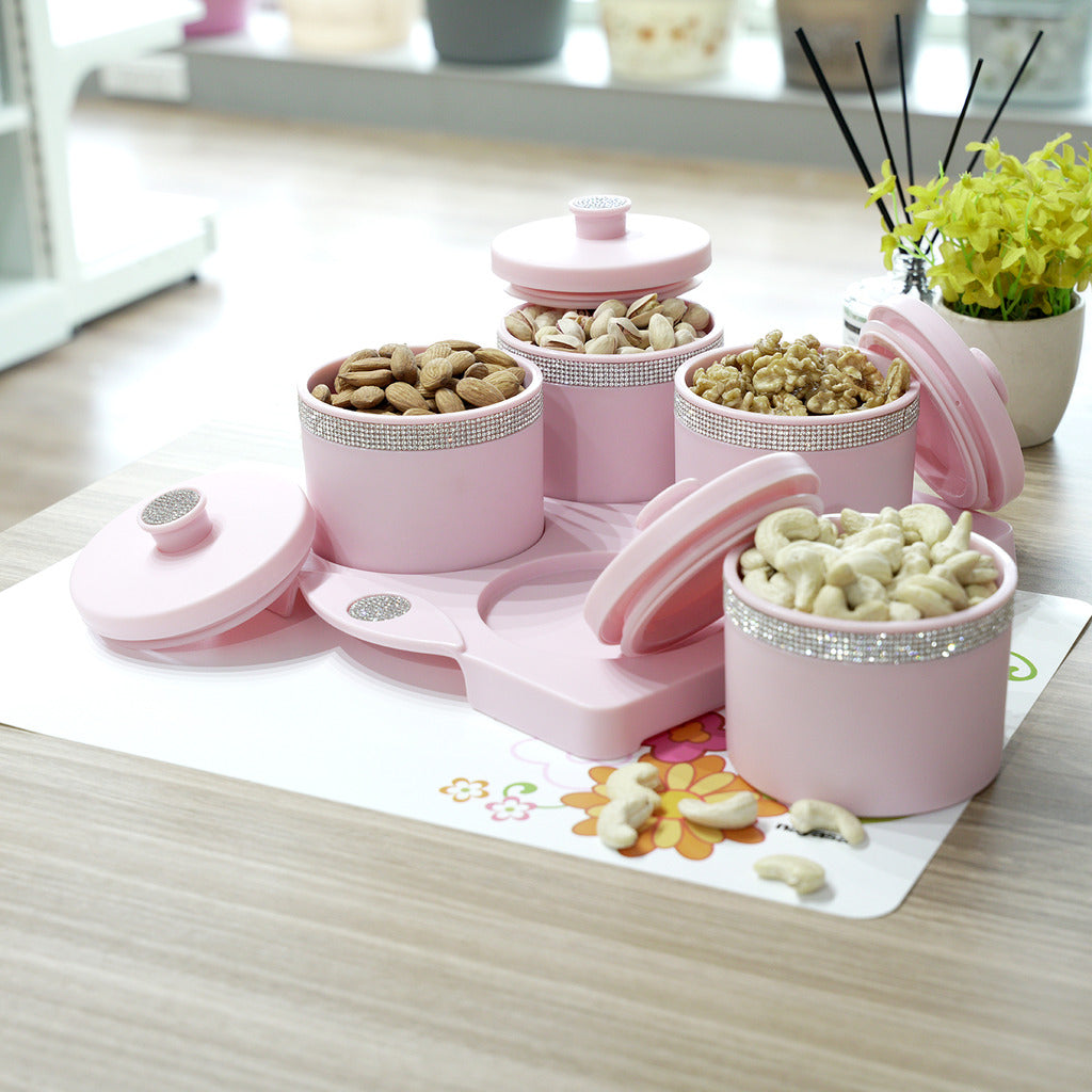 Sapphire Round Dry Fruit Container Set of 4