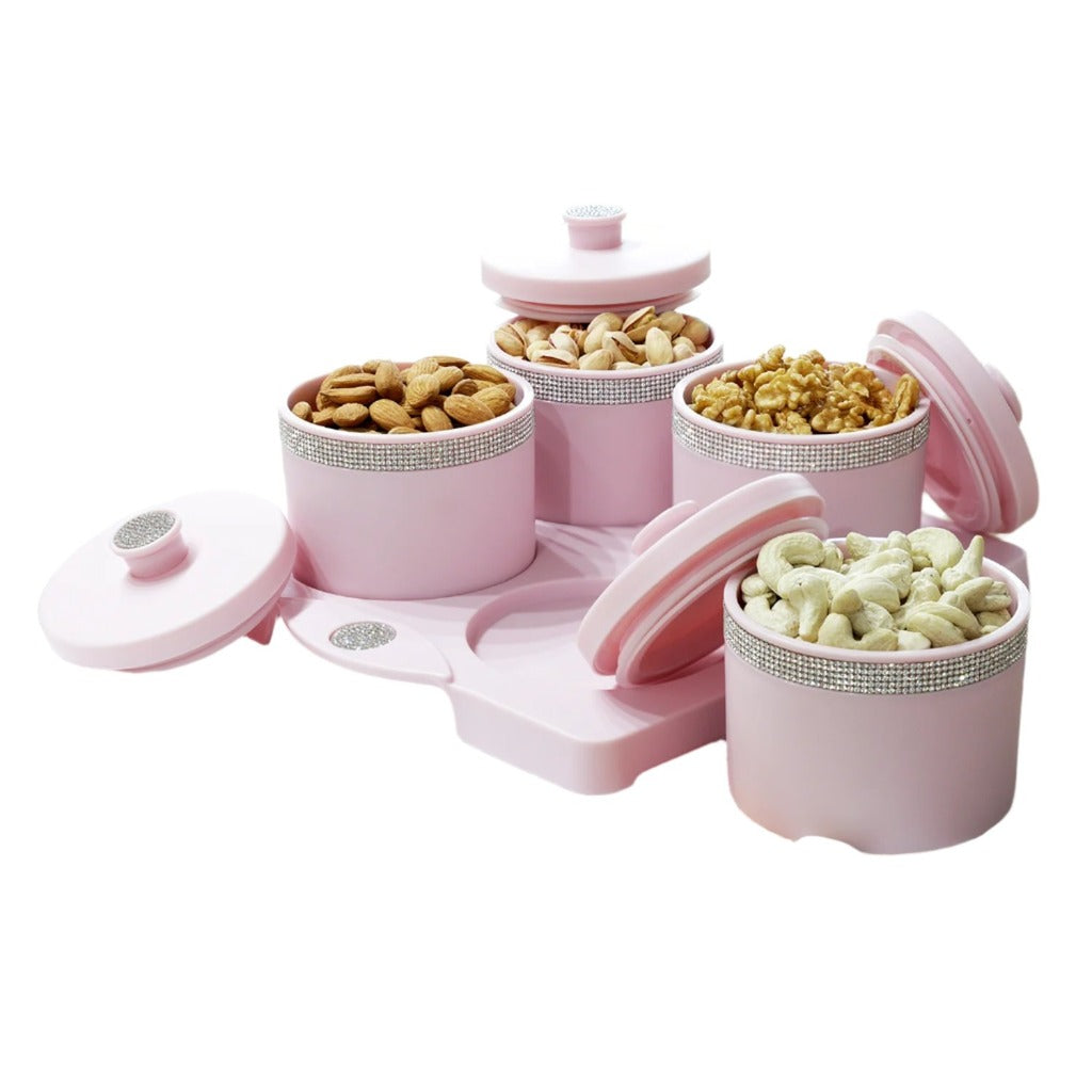 Sapphire Round Dry Fruit Container Set of 4