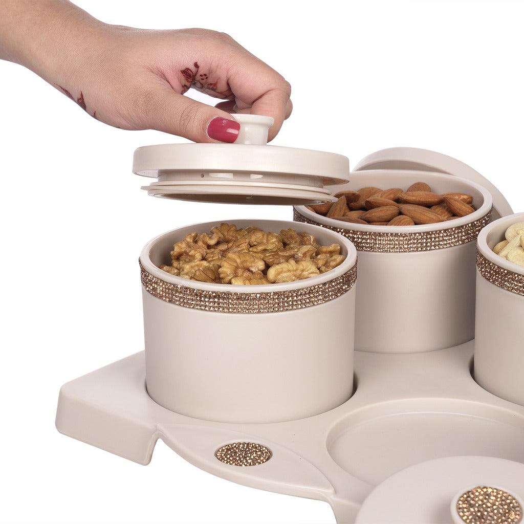 Sapphire Round Dry Fruit Container Set of 4