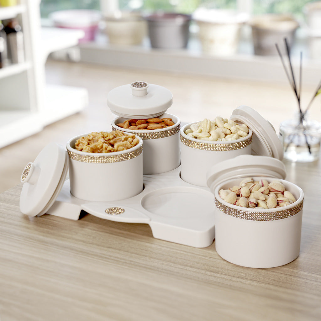 Sapphire Round Dry Fruit Container Set of 4