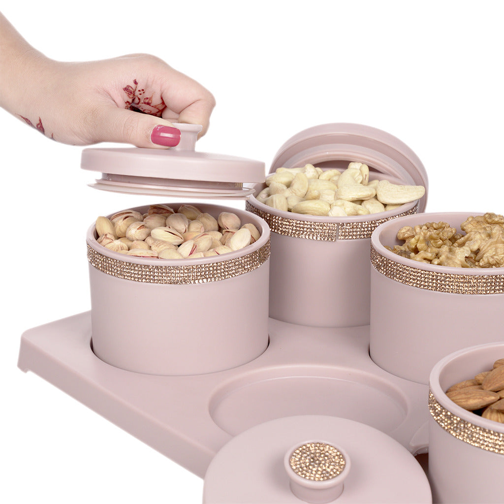 Sapphire Round Dry Fruit Container Set of 4