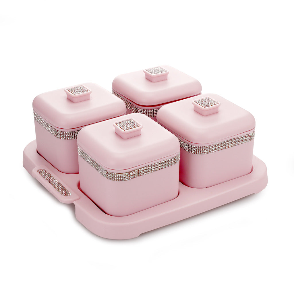 Sapphire Square Dry Fruit Container Set of 4