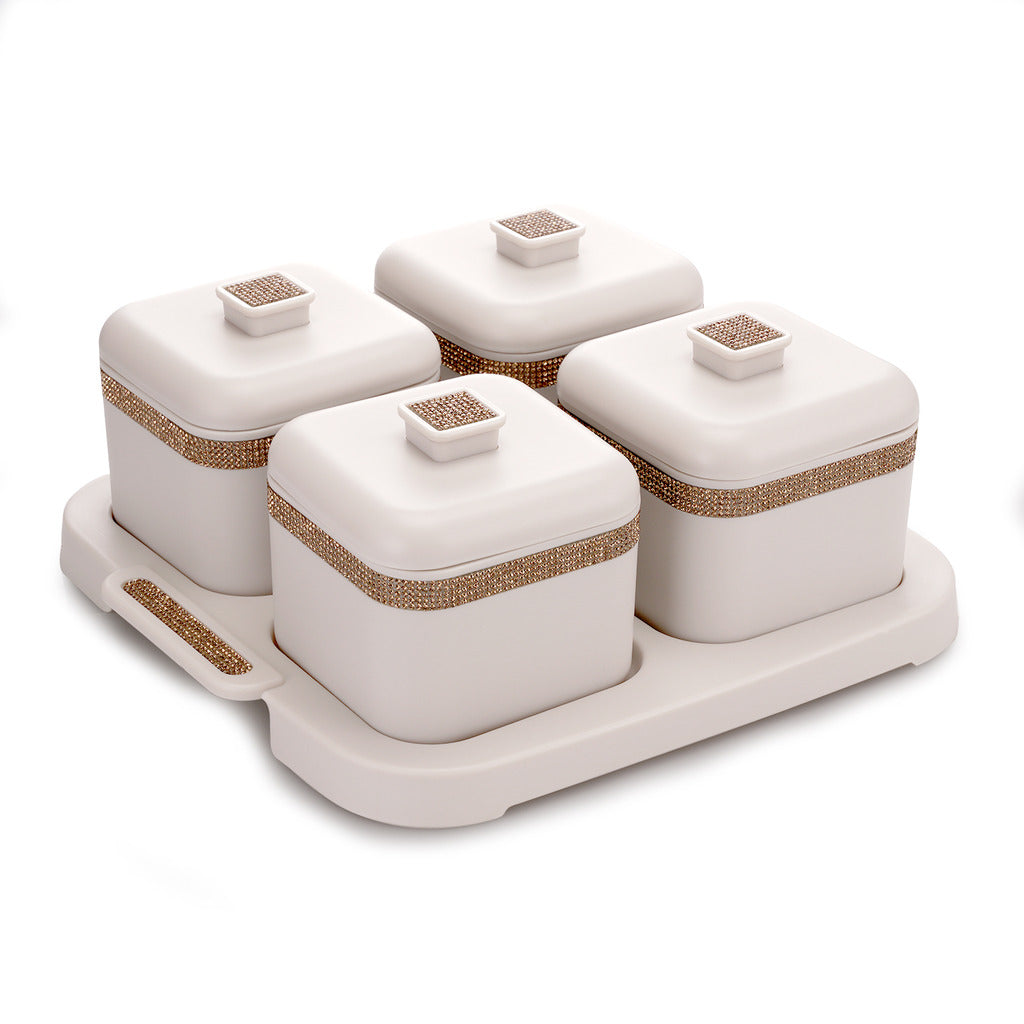 Sapphire Square Dry Fruit Container Set of 4